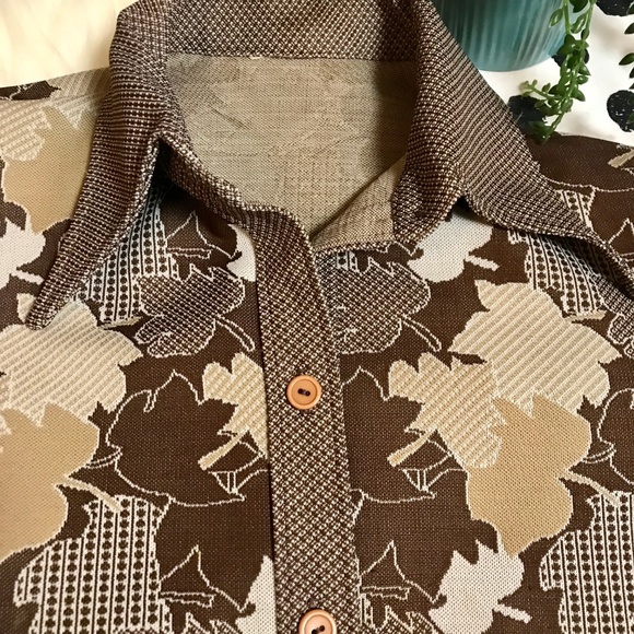 VINTAGE Polyester 70's / 80's Retro Disco Shirt - Picture 2 of 7